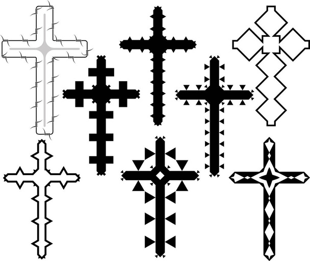Christian Cross Design Wektor sztuki - Wektor, obraz