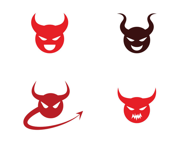 Devil horn Vector icon design illustration Template - Vecteur, image