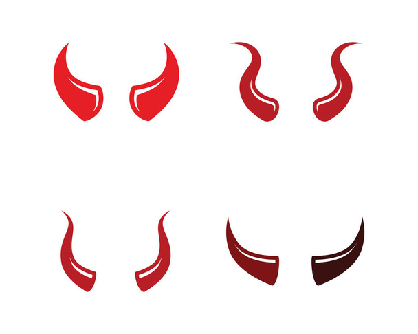 Devil horn vektorové ikony design ilustrace šablona - Vektor, obrázek