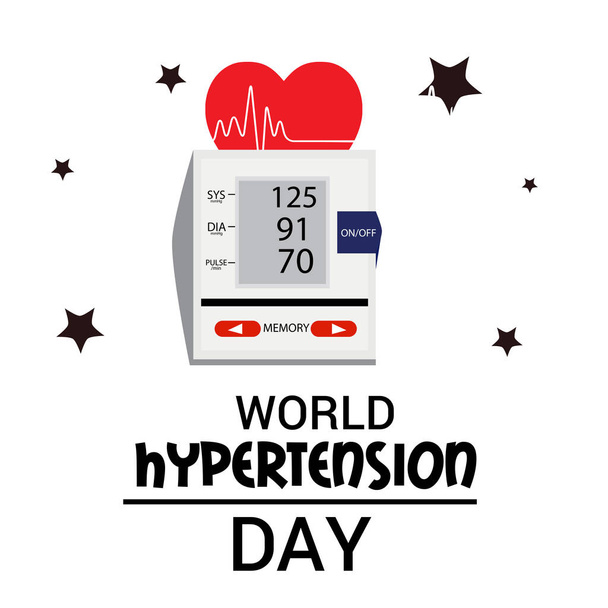 Illustrazione vettoriale di uno sfondo per la Giornata Mondiale dell'Ipertensione. - Vettoriali, immagini