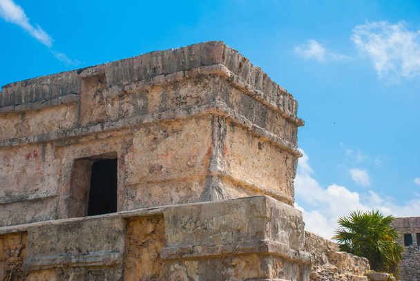 Tulum, Mexico, Yucatan: Archaeological complex with the ruins of the ancient Mayan city. - Foto, Bild