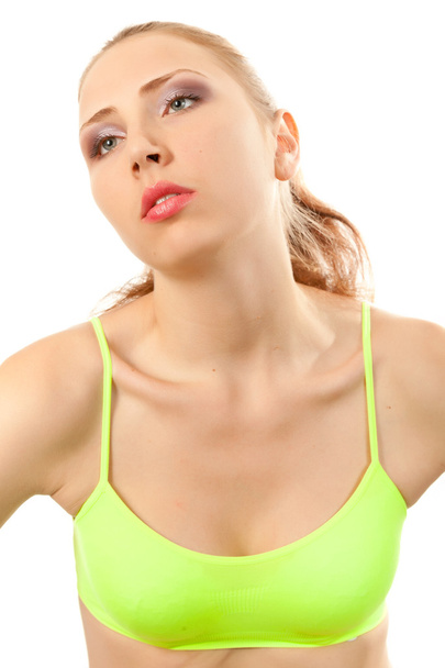 of attractive girl in a yellow top of - Photo, Image
