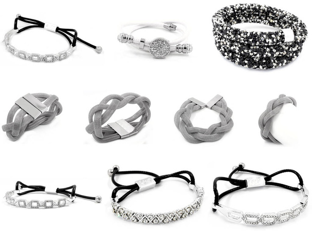 Set of photos - Jewelry bracelets - One background color - Photo, Image