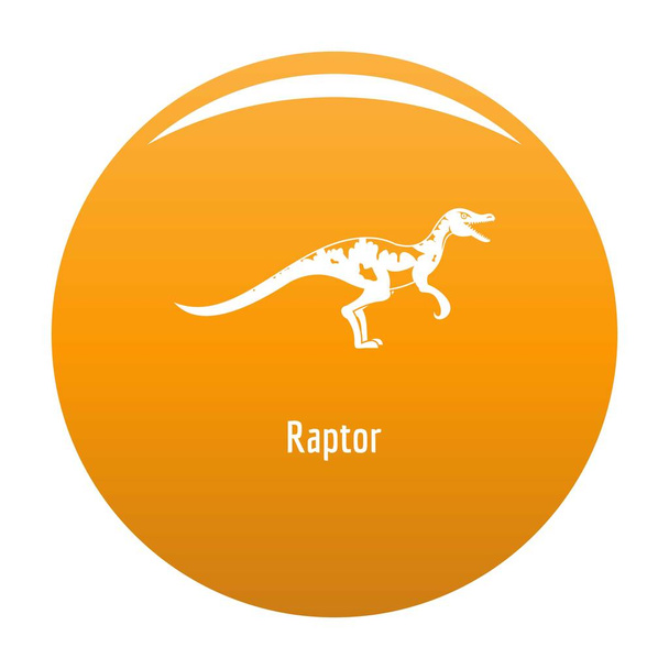 Raptor icon vector orange - Vettoriali, immagini
