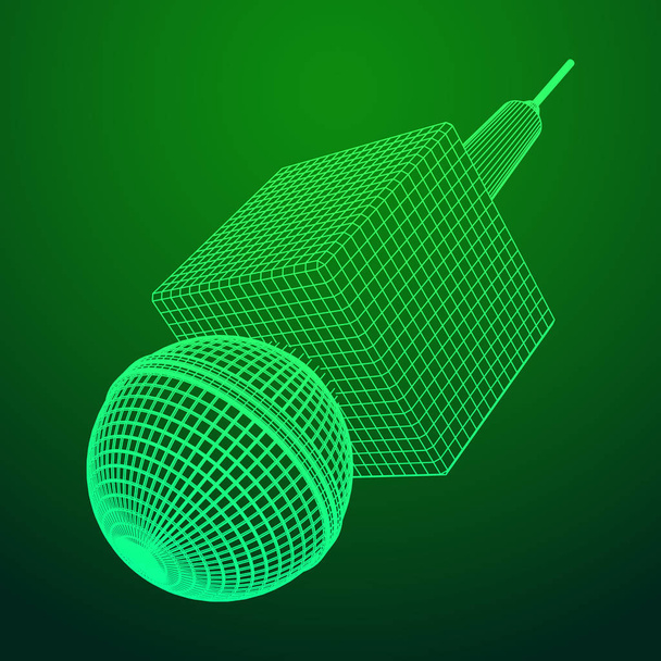 Microphone vector. News illustration. - Vector, Image