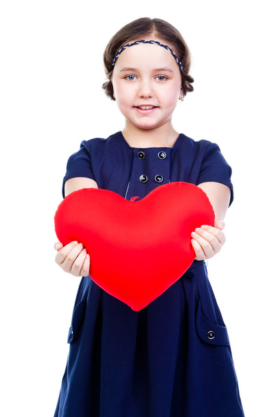Girl with heart - Foto, afbeelding