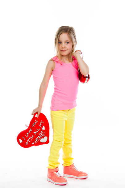Girl with heart - Photo, Image