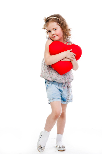 Girl with heart - Photo, image