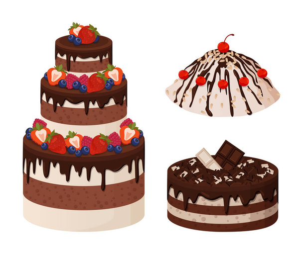Sweet Bakery Collection Poster Vector Illustration - ベクター画像