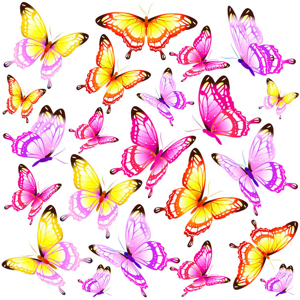 Flying Butterflies Vector Illustration Isolated On 库存矢量图（免版税）2262235123