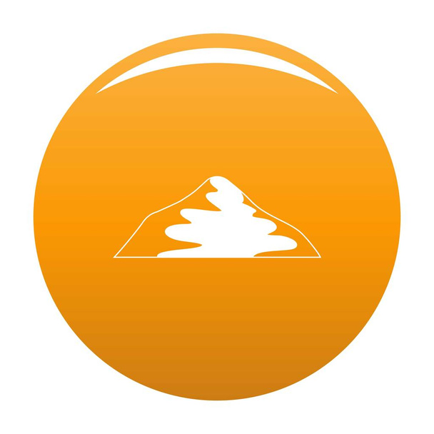 Asian mountain icon. Simple illustration of asian mountain vector icon for any design orange - Vektör, Görsel