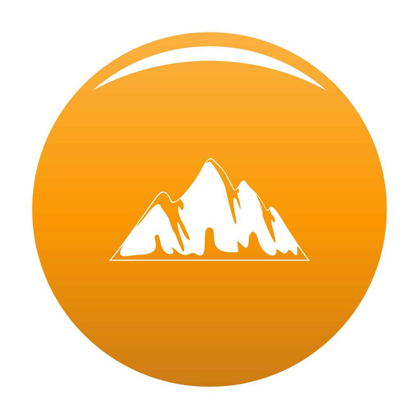 Alp icon vector orange - Vektor, obrázek