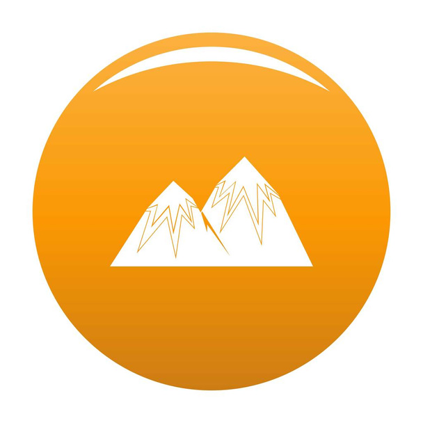 Snow peak icon vector orange - Вектор, зображення