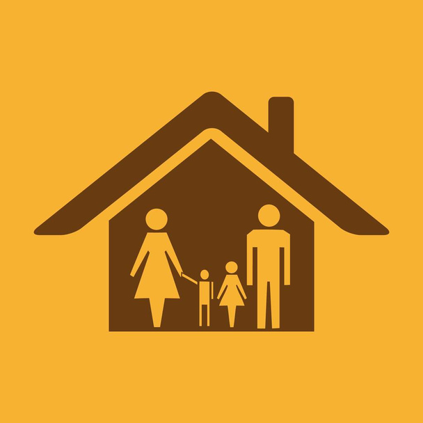 simple house vector icon - Vector, Image