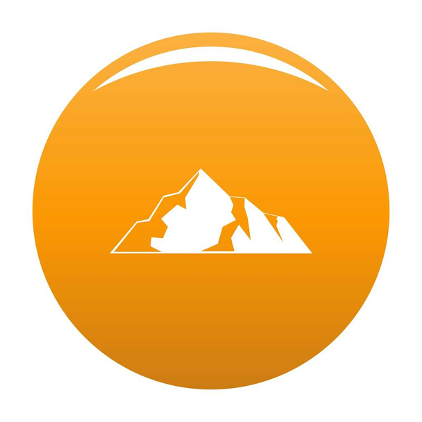 Ice mountain icon vector orange - ベクター画像