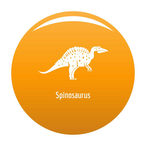 Spinosaurus icon vector orange - Vector, Image