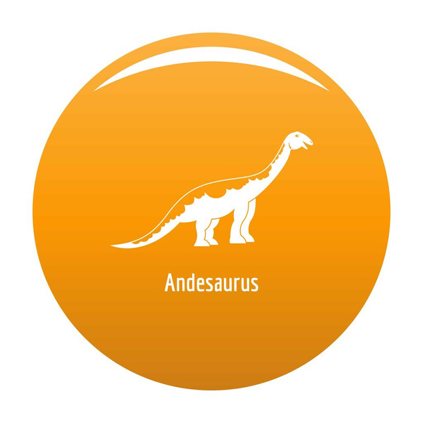 Andesaurus icon vector orange - Vector, Image