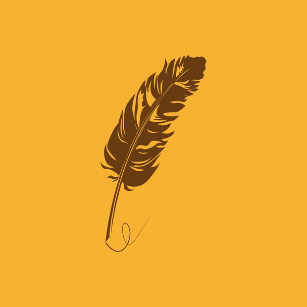 simple  Feather vector icon - Vector, Image