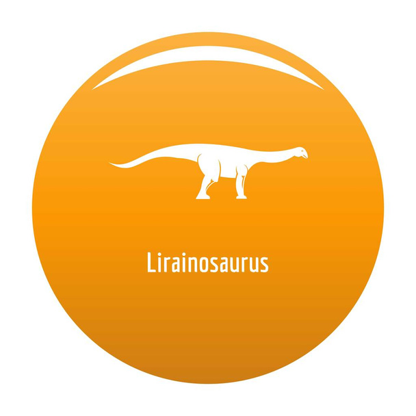 lirainosaurus icon vector orange - Vektor, obrázek