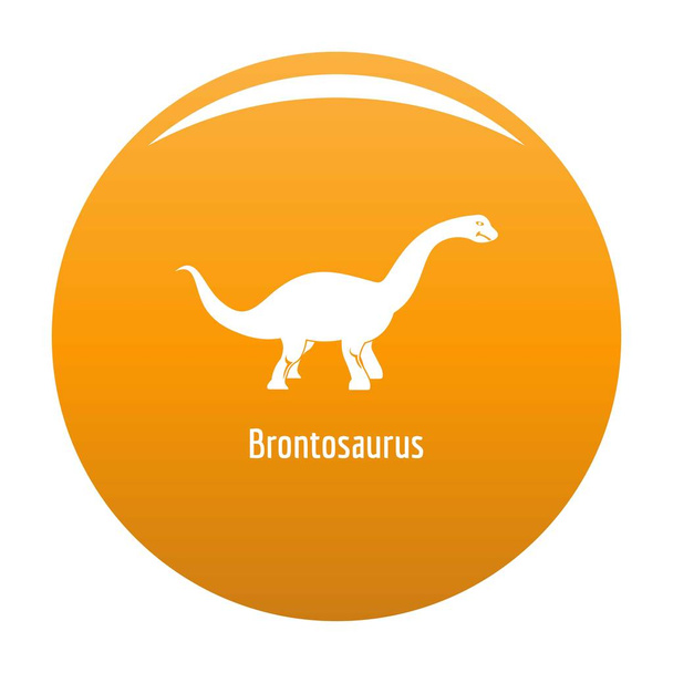 Brontosaurus icon vector orange - Vector, imagen