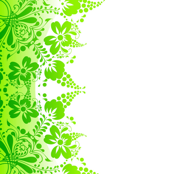 白背景, ベクトル, イラストに分離された美しい緑の植物 - ベクター画像