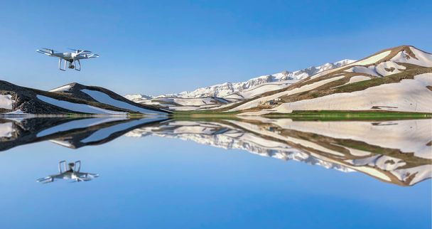 velkolepé scenérie horských jezer a odrazy - Fotografie, Obrázek