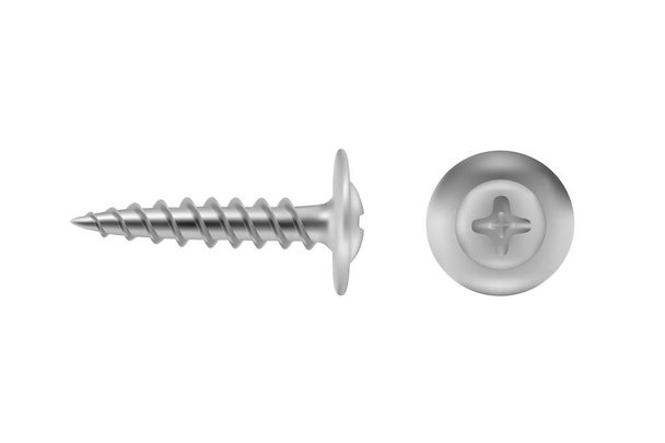 Screws isolated on white background.Vector illustration. - Vector, Image