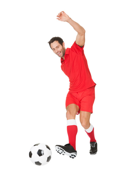 Portrait of soccer player - 写真・画像
