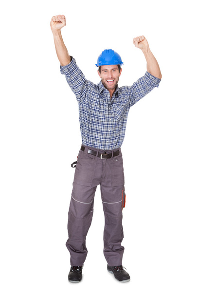 Portrait of happy worker - Zdjęcie, obraz