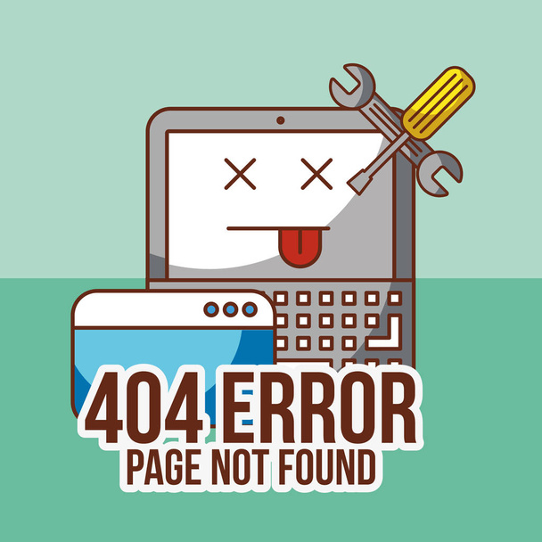 Страница ошибки 404 не найдена - Вектор,изображение