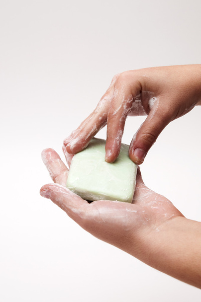 hands with soap - Zdjęcie, obraz