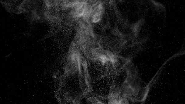 Stof Cloud geïsoleerd zwarte achtergrond Bubble Bokeh - Foto, afbeelding