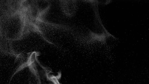 Pyły chmura na białym tle czarnym tle Bubble Bokeh - Zdjęcie, obraz