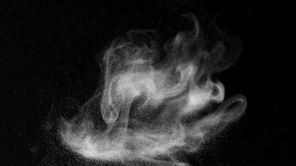 poeira nuvem isolado fundo preto bolha bokeh
 - Foto, Imagem