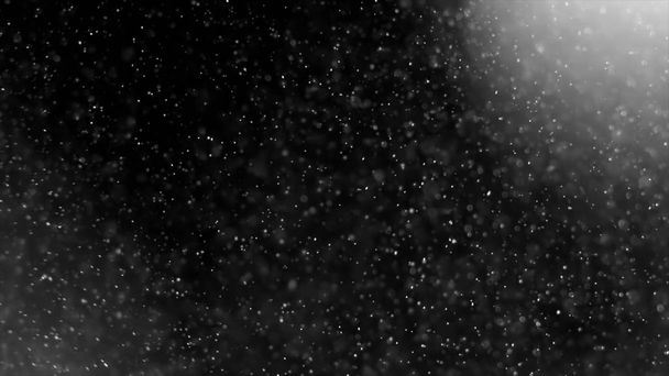 Staubwolke isoliert schwarzen Hintergrund Blase Bokeh - Foto, Bild