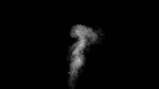 White water vapour on a black background - Photo, Image