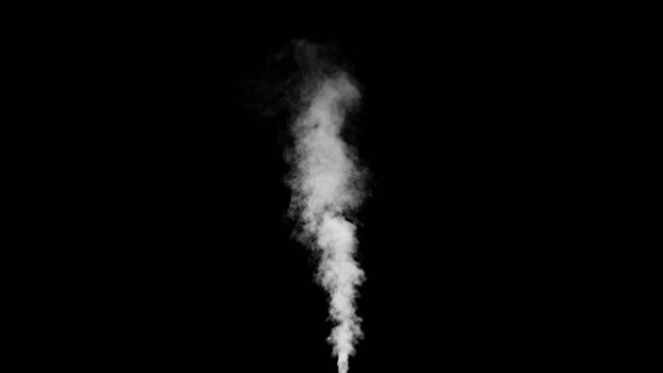 Valkoinen vesihöyry mustalla pohjalla
 - Valokuva, kuva