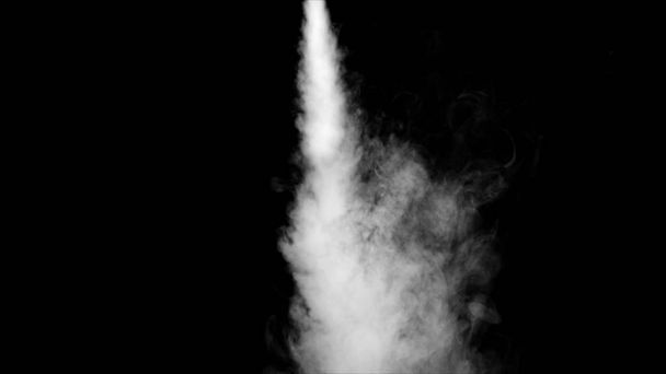 Λευκό υδρατμών πάνω σε μαύρο φόντο - Φωτογραφία, εικόνα