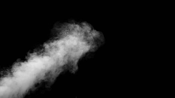 Colección humo blanco sobre fondo negro
 - Foto, Imagen