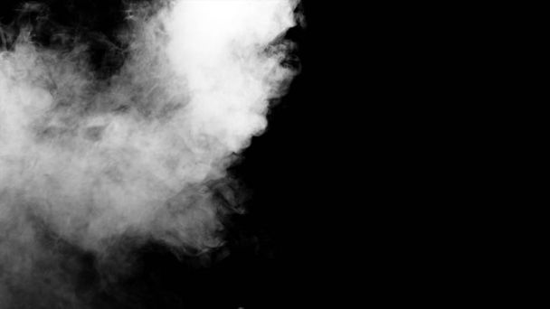 White smoke collection on black background - Photo, Image
