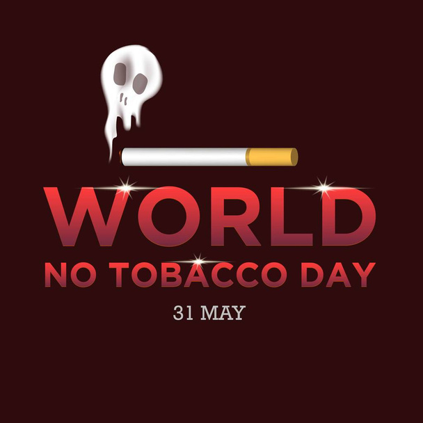 Всесвітній день без тютюну ілюстрація до концепції Зупинити паління та захворювання легень
 - Вектор, зображення