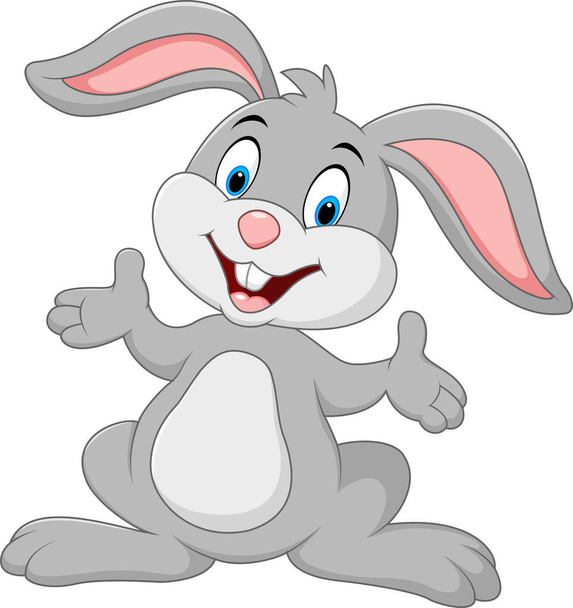 Cartone animato carino coniglio posa
 - Vettoriali, immagini