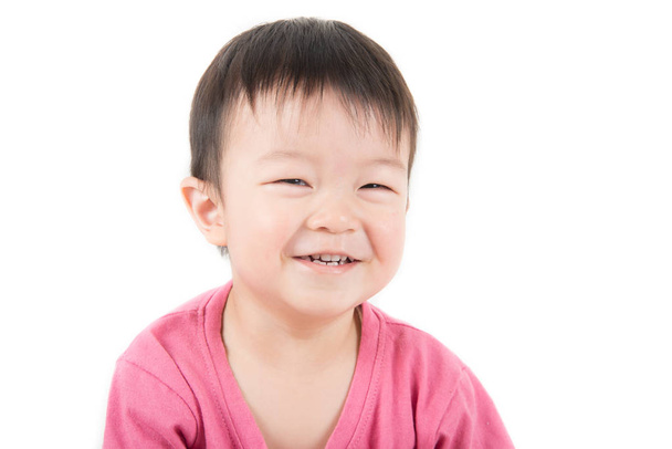 Retrato de perto da criança 2 anos com rosto de sorriso
 - Foto, Imagem