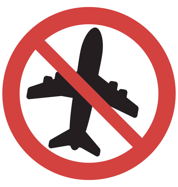 Stop Airplane Vector Icon - Vektori, kuva