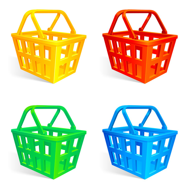 Shopping baskets. - Vector, Imagen