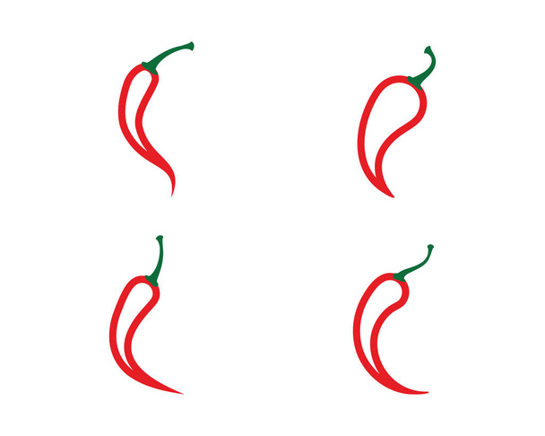 Κόκκινο ζεστό φυσικό chili εικονίδιο πρότυπο διάνυσμα Εικονογράφηση - Διάνυσμα, εικόνα