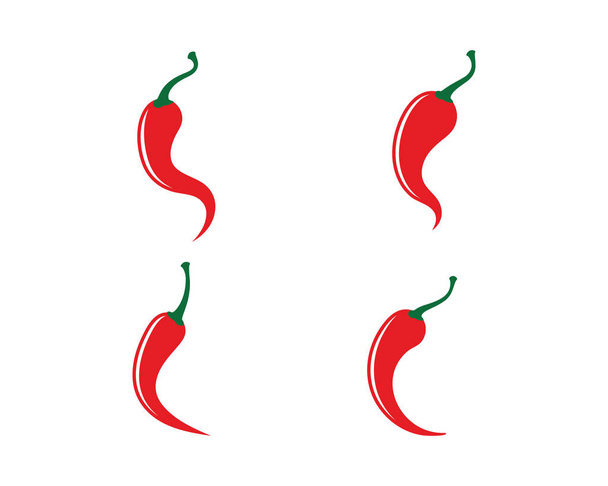 Punainen kuuma luonnollinen chili kuvake Mallivektori Kuvitus - Vektori, kuva