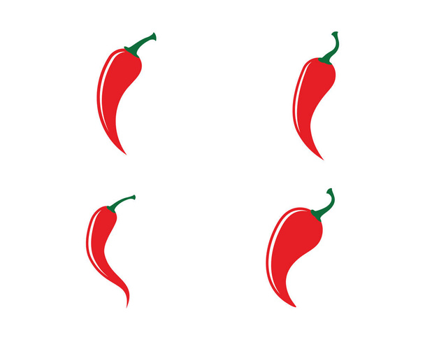 Vörös forró természetes chili ikon Sablon vektor Illusztráció - Vektor, kép
