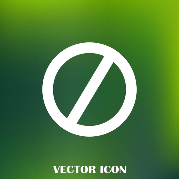 Geen teken platte pictogram - Vector, afbeelding
