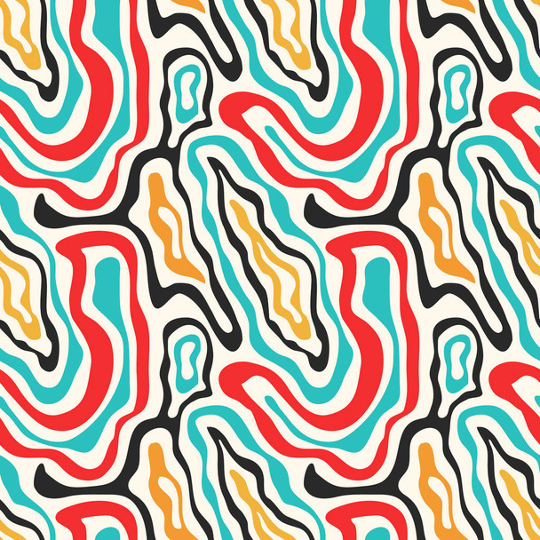 colored abstract seamless pattern in graffiti style quality vector illustration for your design - Wektor, obraz
